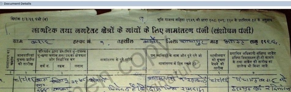अभिलेखागार दस्तावेज (स्कैन)’ की नक़ल प्रतिलिपि